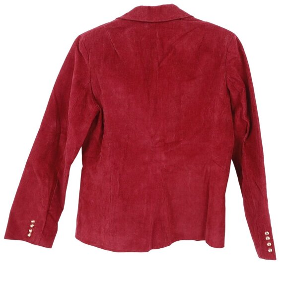 Celeste Corduroy Blazer Womens 13/14 Red Rich Auntie Core Timeless Country Club - Picture 3 of 15